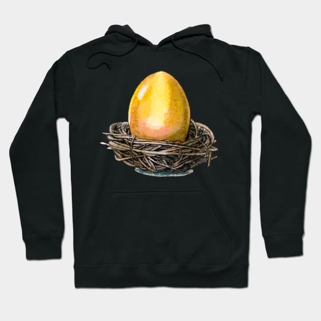 Golden Easter Egg Hoodie by AquarellChill